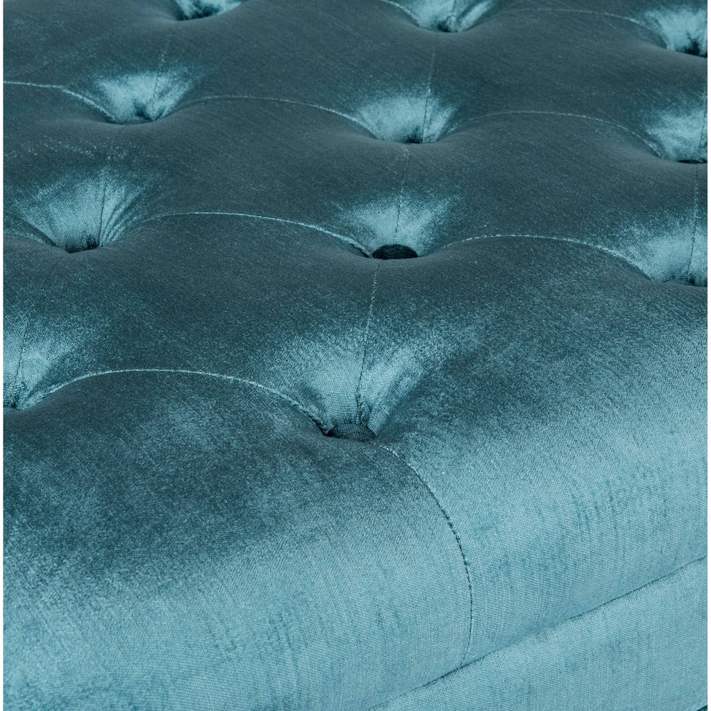 Cyan Tufted Bench Z58665