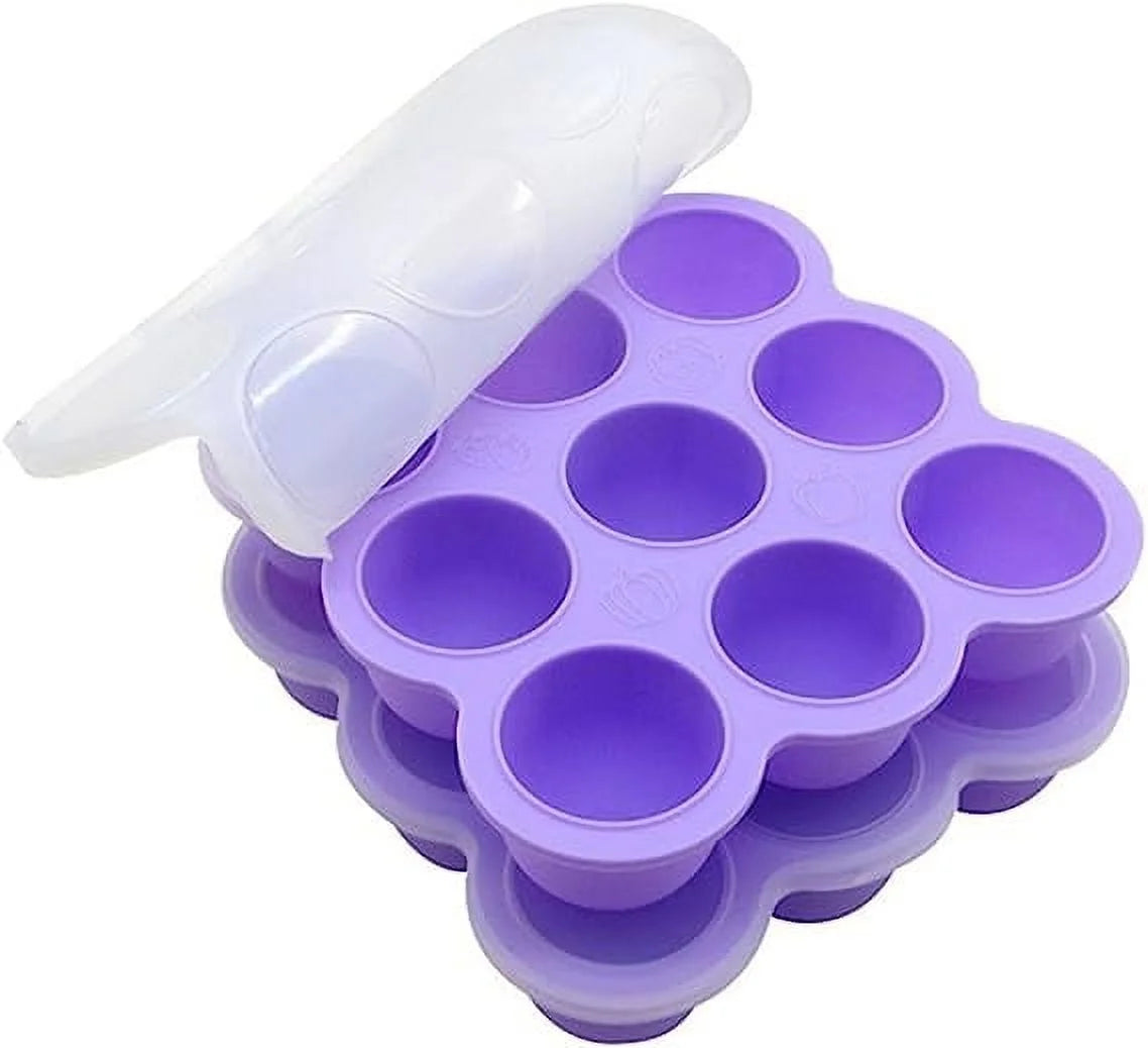 Silicone Egg Poachers Egg Bites Molds 9 Cups with Lid, Pack of 2 W999