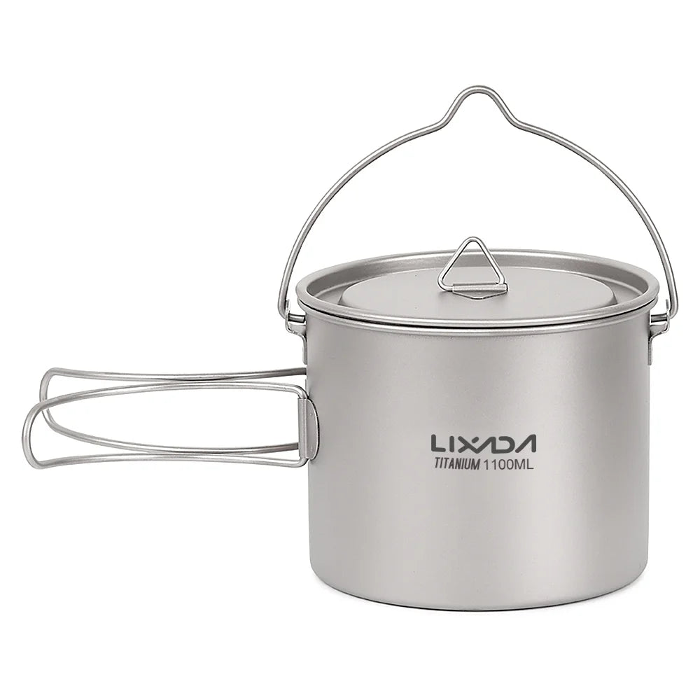Ultralight Pot Water Mug Cup with Lid and Foldable Handle T30676