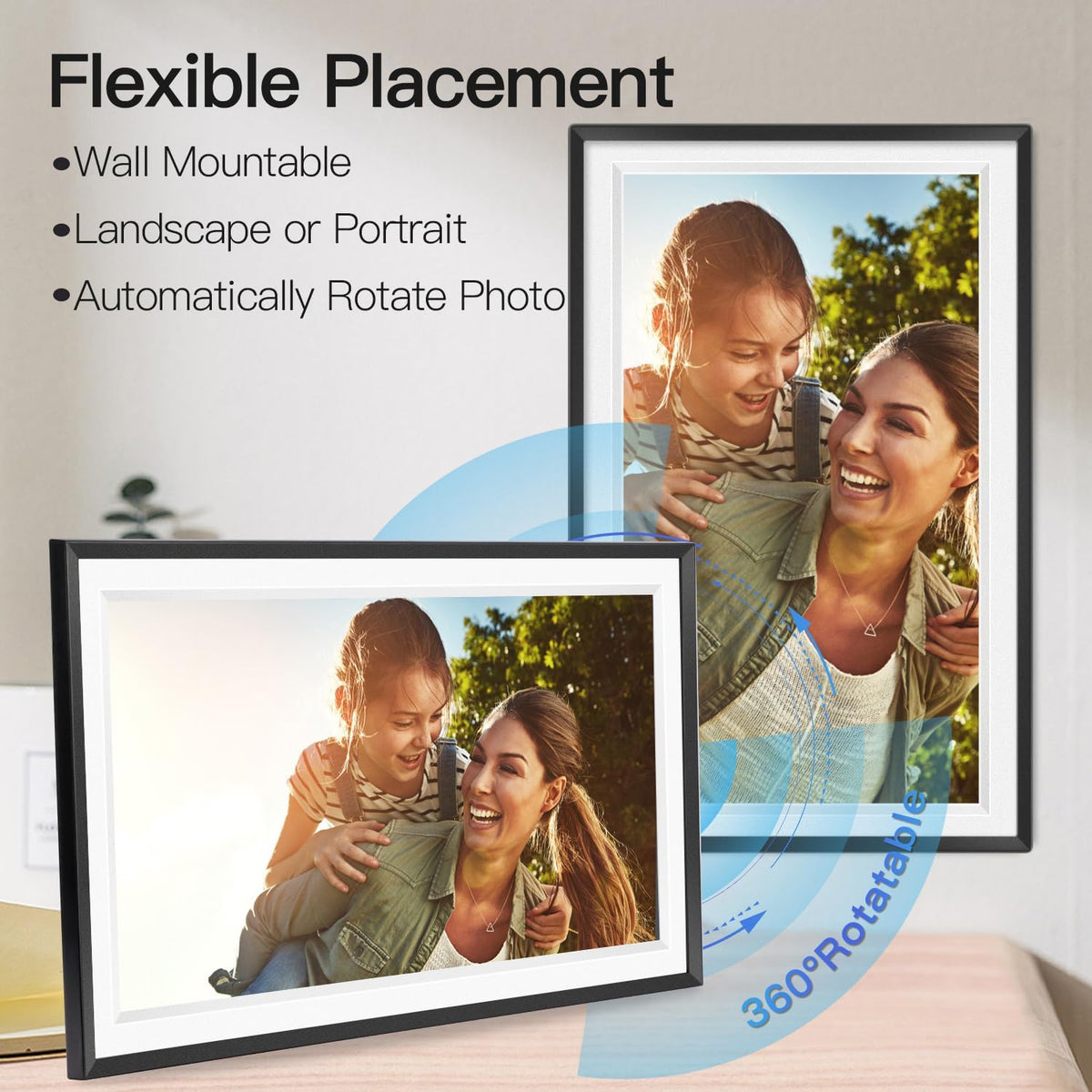15.6 Inch Touch Screen WiFi Digital Picture Frame with 32GB Storage U404