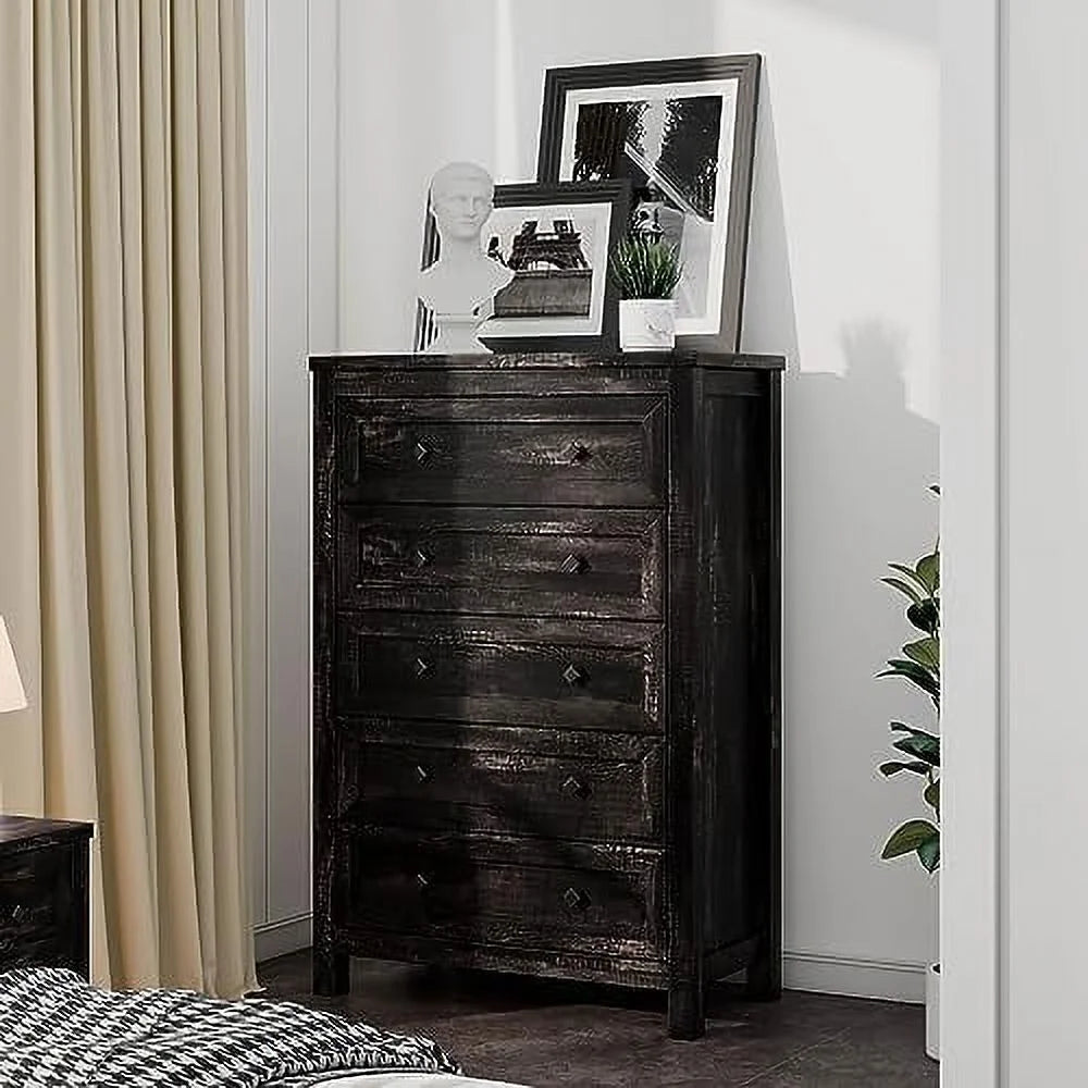 Grey 6 Drawer Wood Dresser P38291