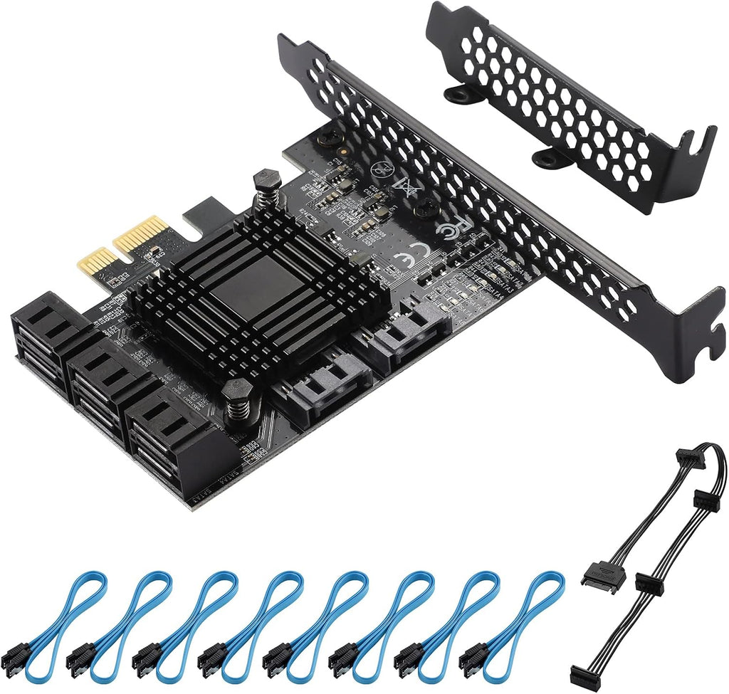 PCIe SATA Card 8 Ports Expansion Card I22206