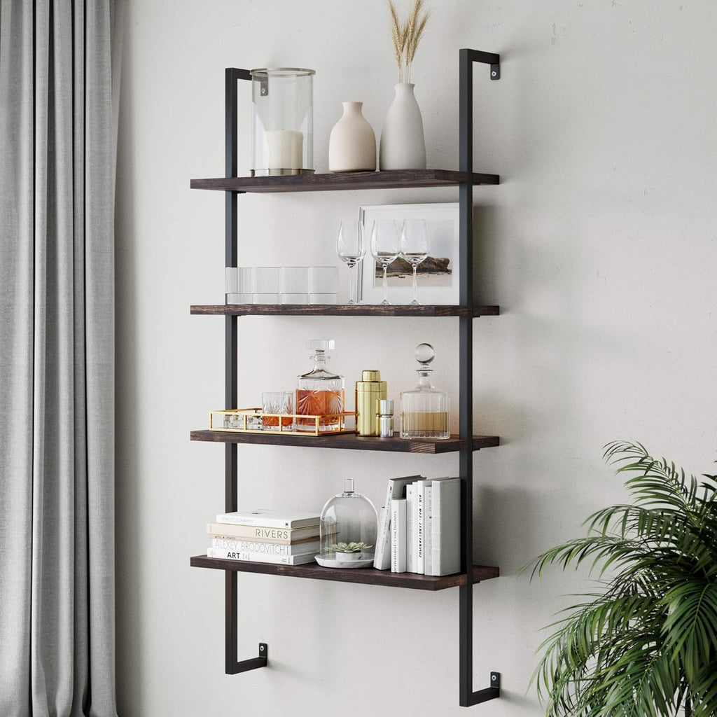 5-Shelf Oak Wood Modern Bookcase E496