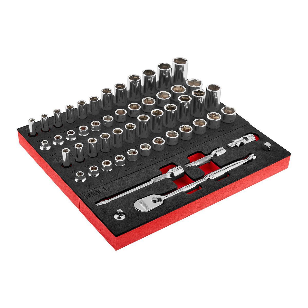 3/8 in. Drive SAE and Metric Socket Set, 54-Piece W799240