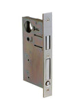 Pocket Door Lock with Pull, Satin Brass/Brown X2161