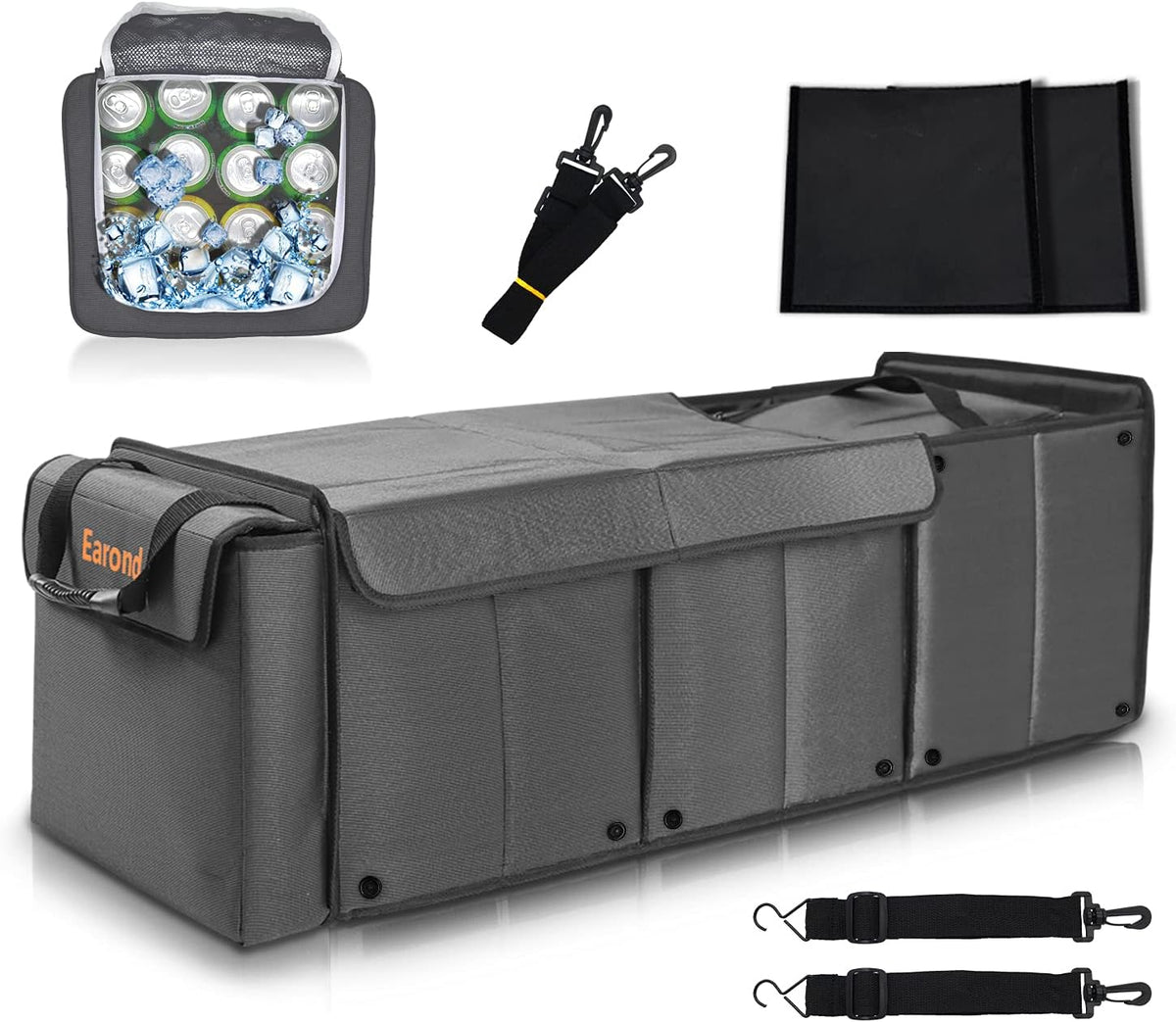 Collapsible Car Trunk Organizer with Insulation Cooler Bag Q6978