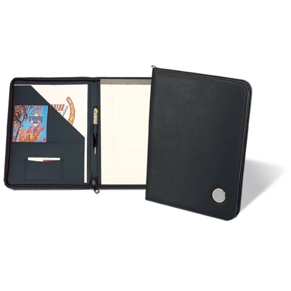 Silver Zippered Writing Portfolio W80149