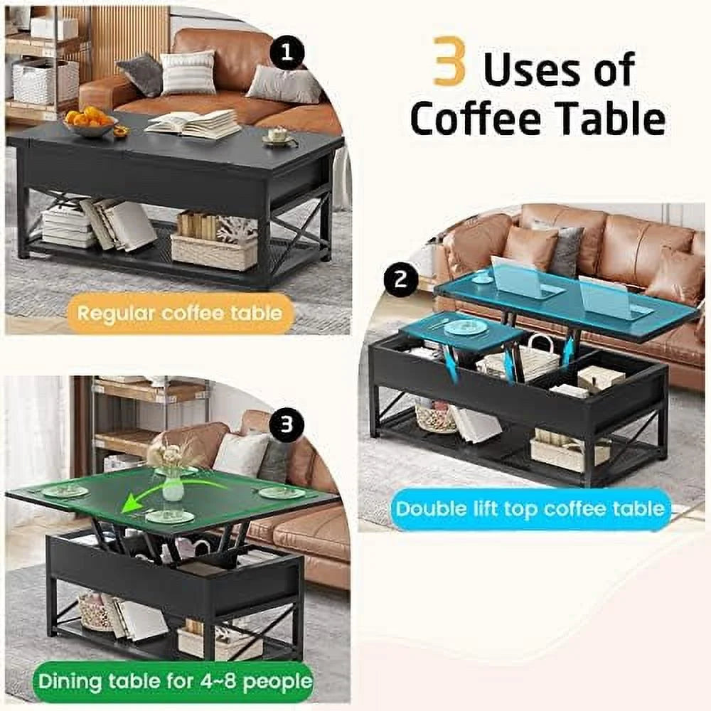 43" Lift Top Coffee Table Grey J34662
