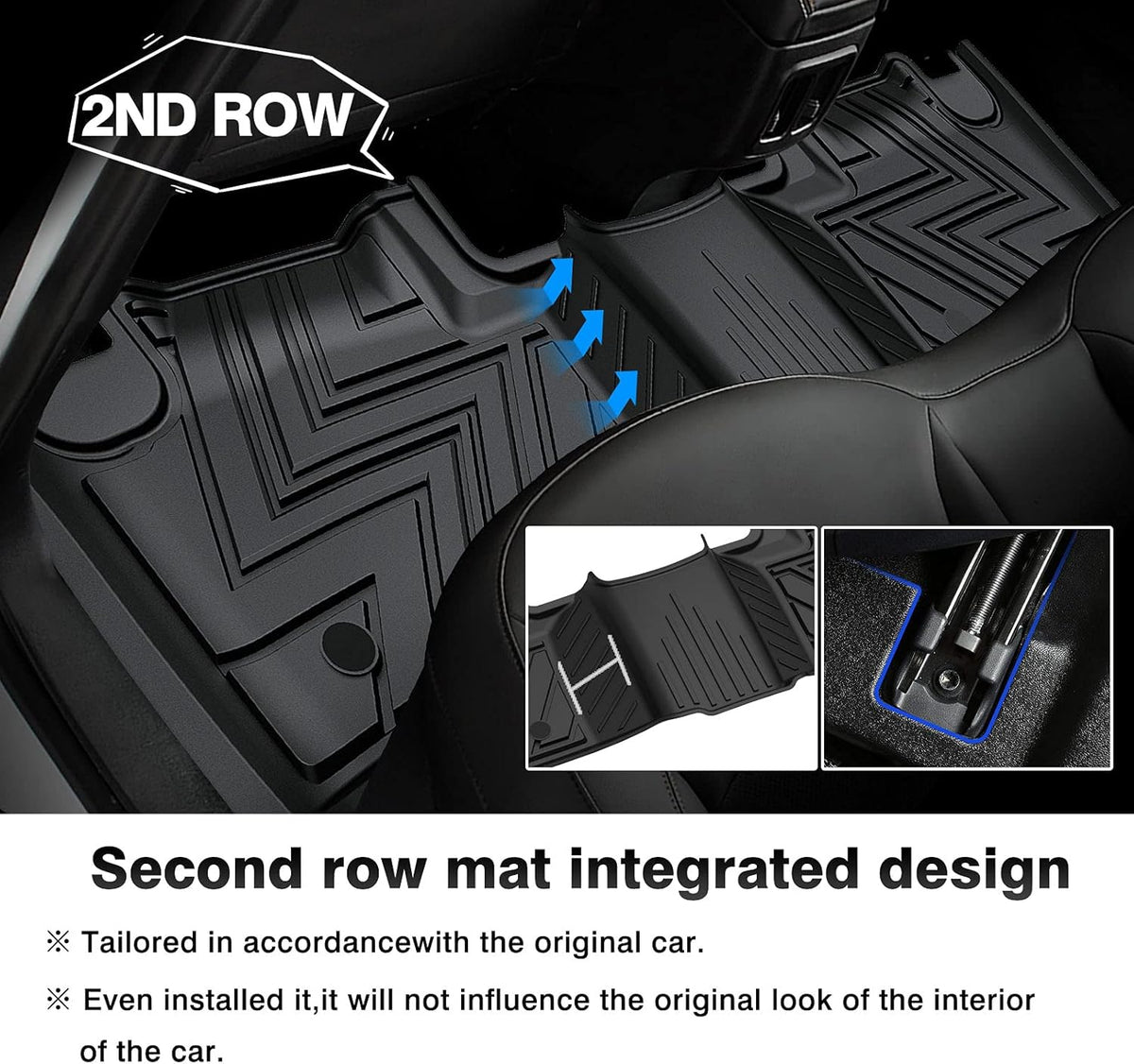TPE All-Weather Floor Mat Liners for Jeep Grand Cherokee 2011-2021 D1399