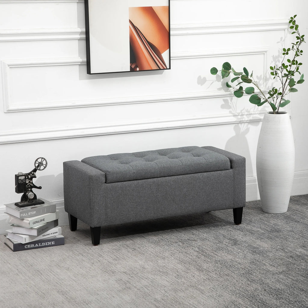Linen Storage Ottoman Bench V4433