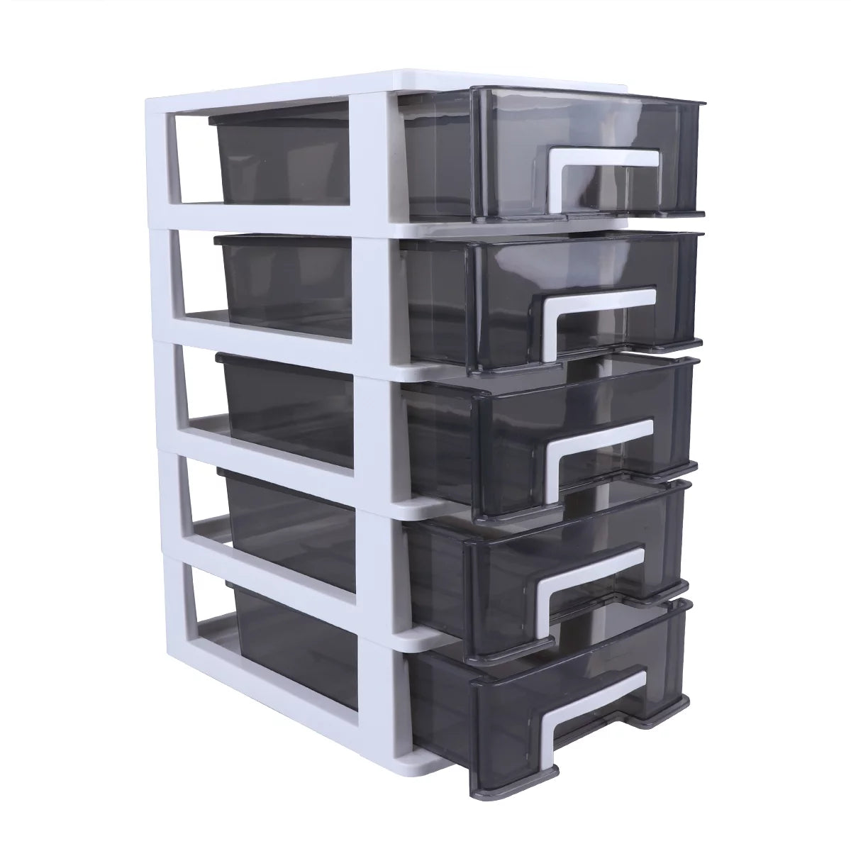 White Four-layer Plastic Storage Cabinet O715019