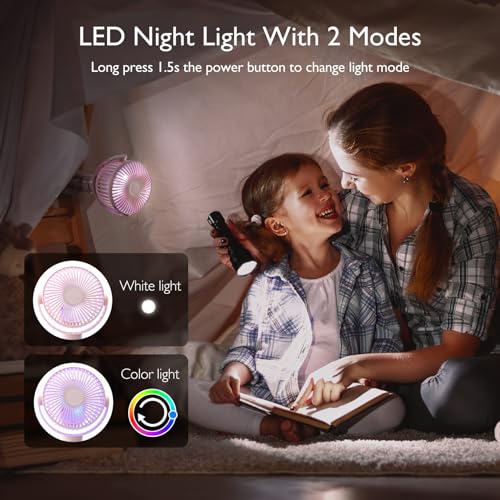 Portable Stroller Fan 8000mAh 4 Speed USB Rechargeable P46072