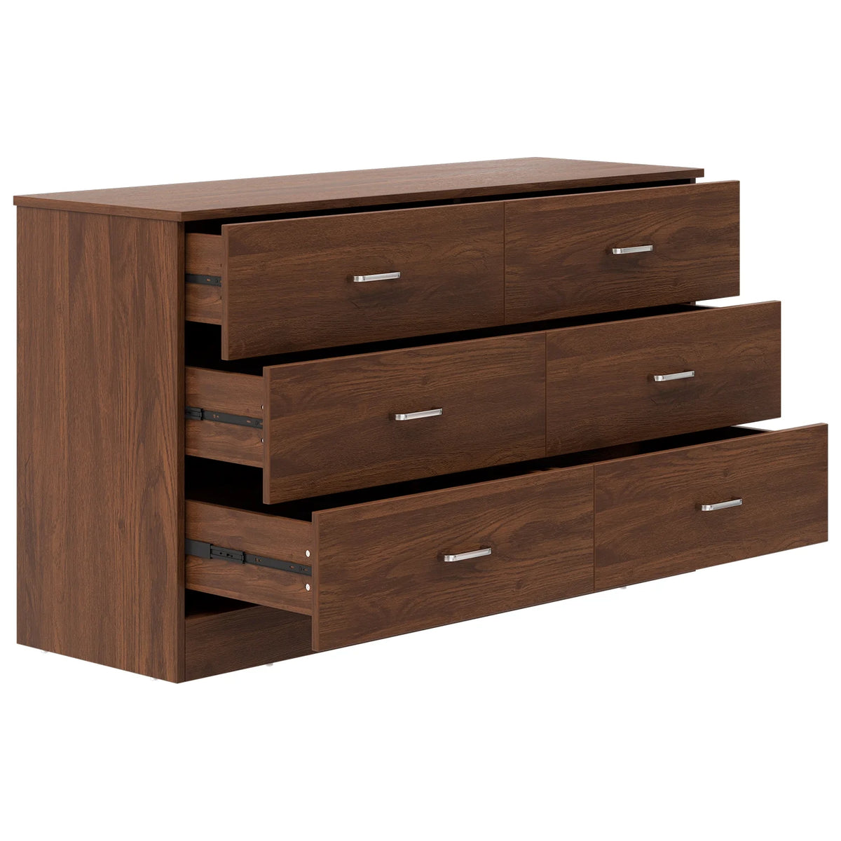 White 6 Drawer Wood Double Dresser Z3402