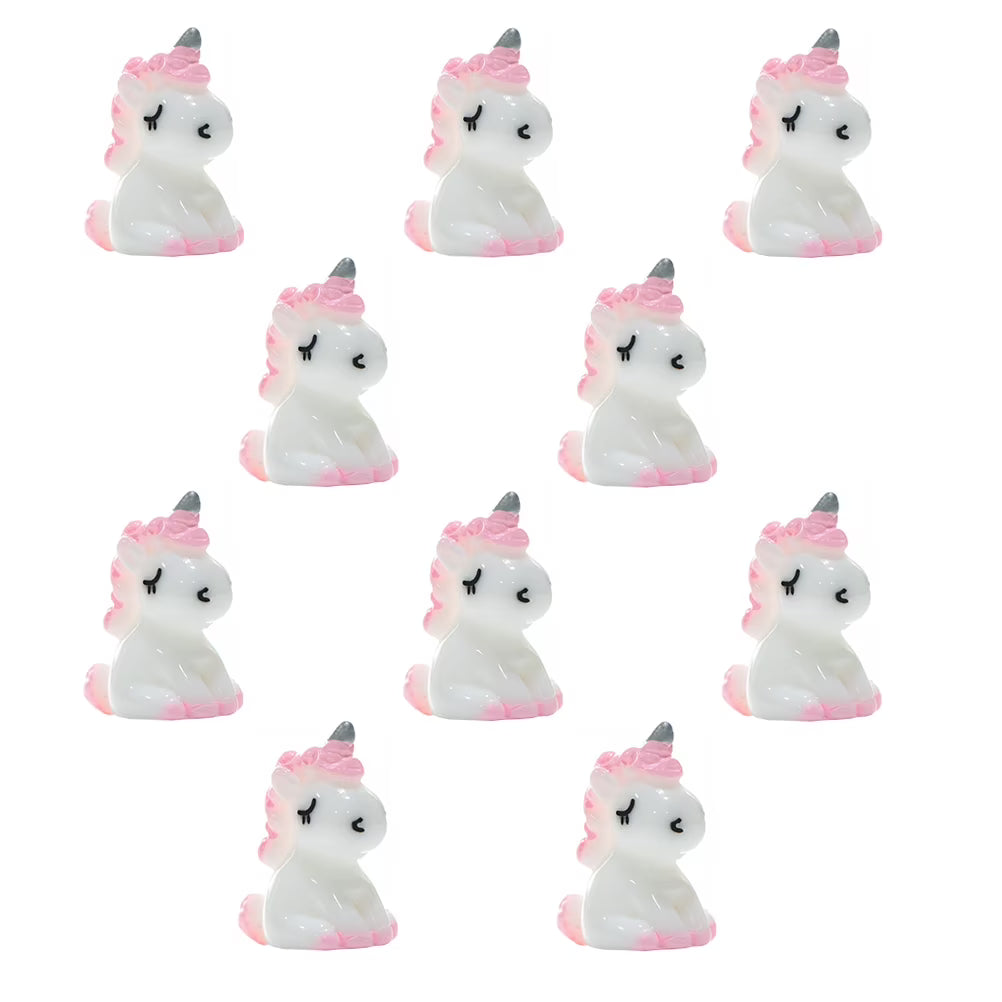 10pcs Miniature Unicorn Figurine J1537