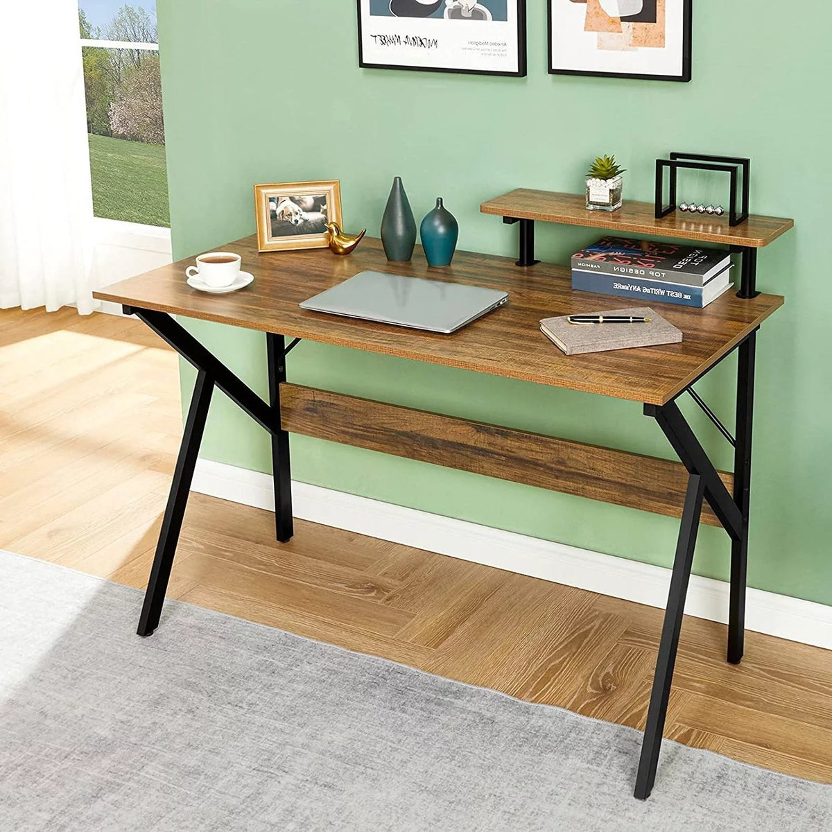 47-inch Home Office Computer Desk with Moveable Top Shelf Z460767