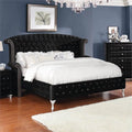 Black Tufted Wingback California King Bed G160