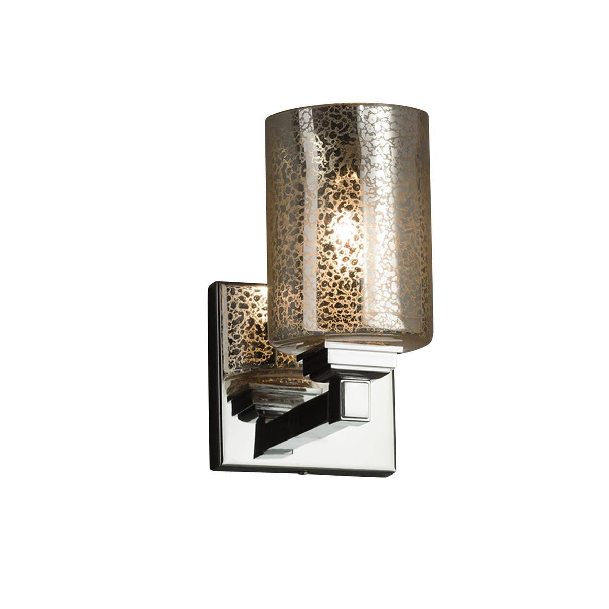 1 Light Wall Sconce Dedicated LED Polished Chrome Finish V2443