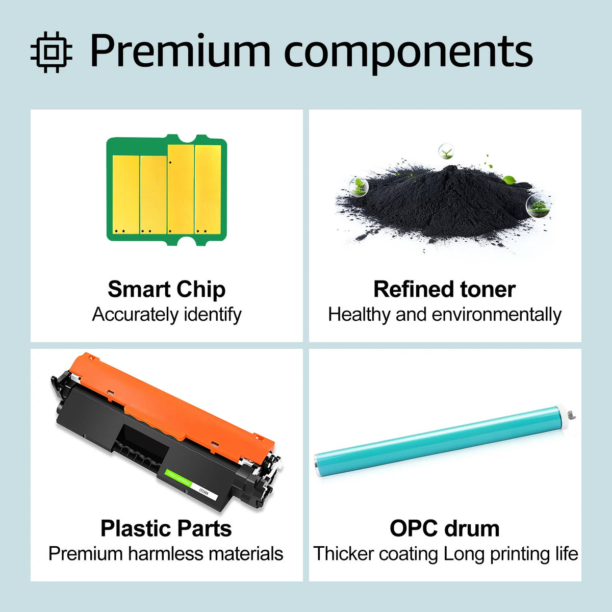 4 Pack Black Toner Cartridge Replacement P1763