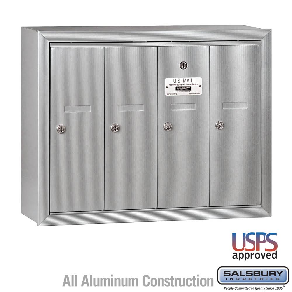 Aluminum 4 Door Vertical Mailbox M487985