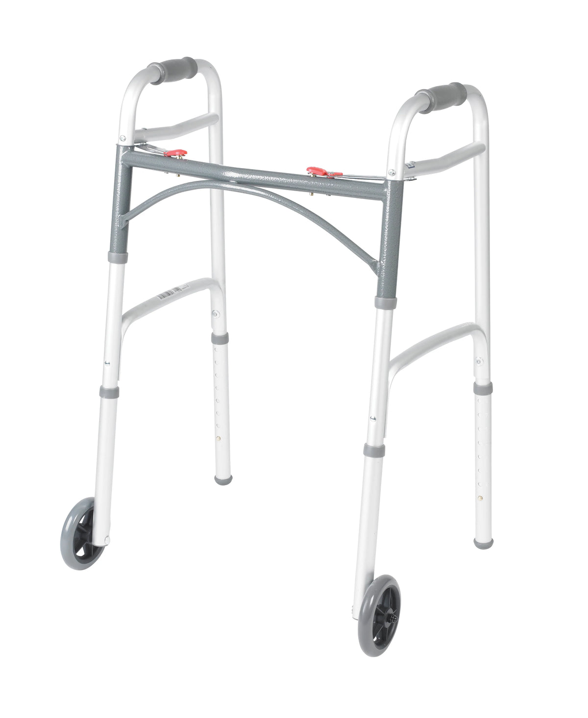 Two Button Folding Walker with 5 Wheels K57804