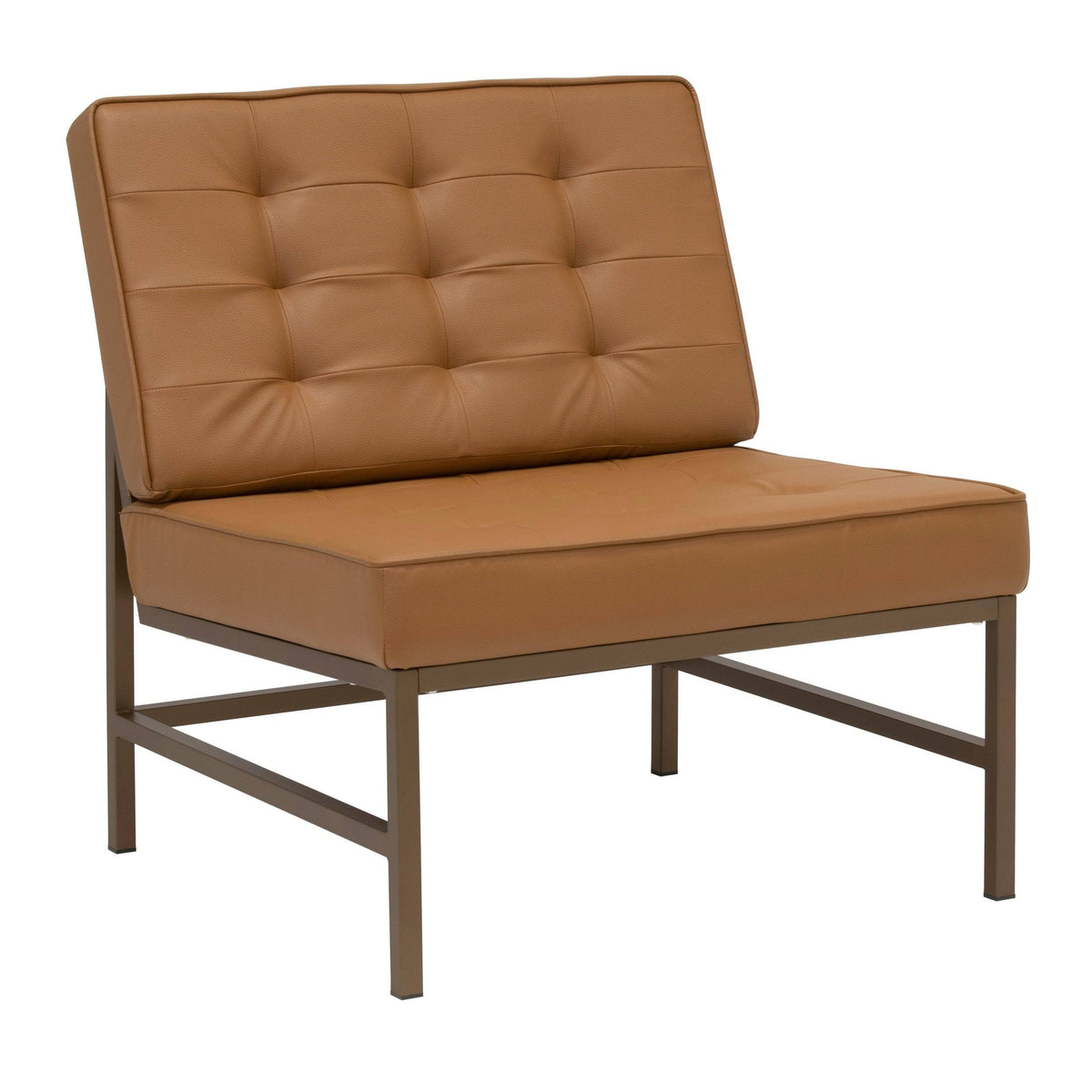 Tufted Blended Leather Accent Chair O628