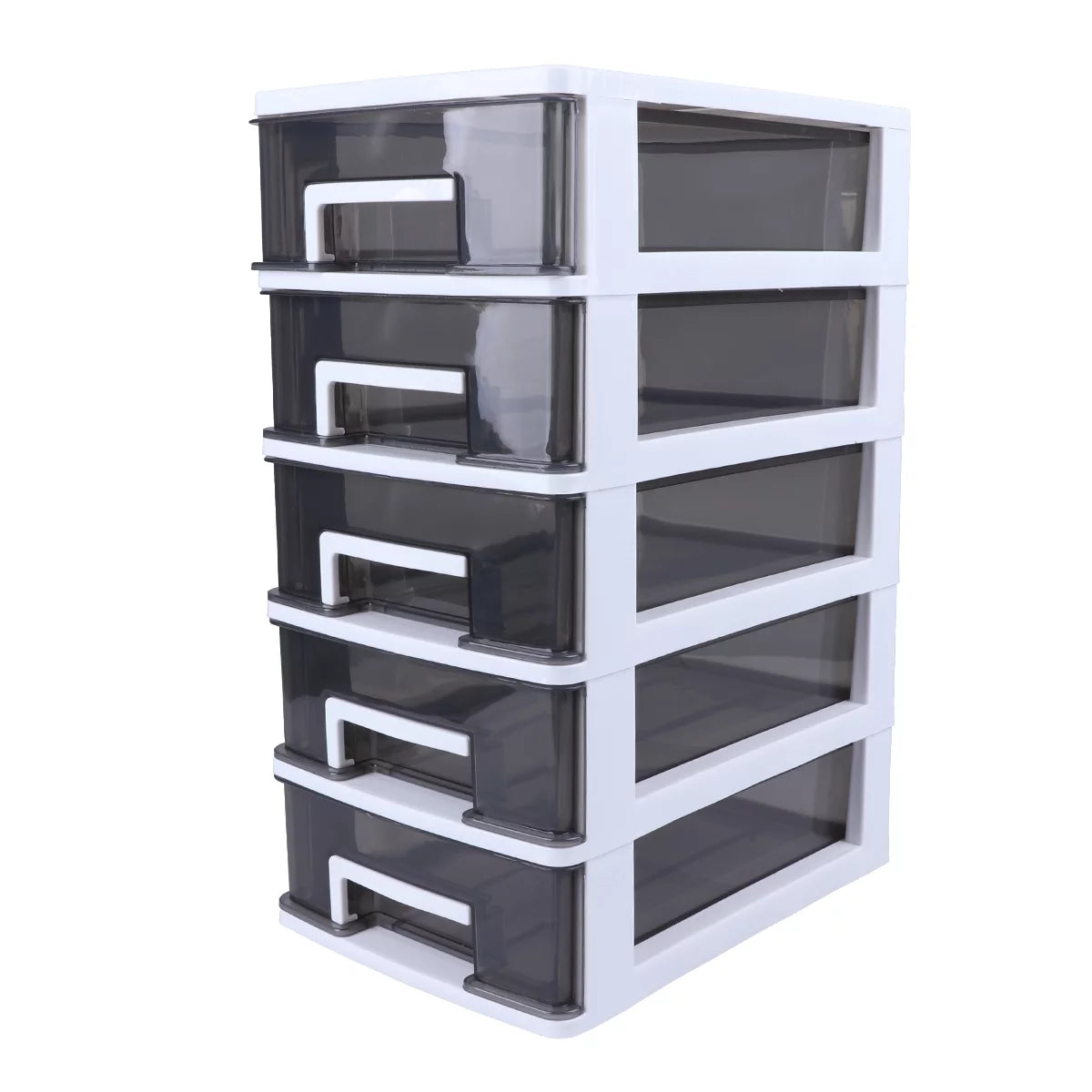 White Four-layer Plastic Storage Cabinet O715019