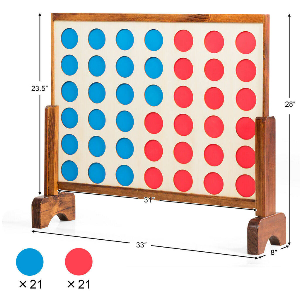 Wooden 4 in A Row Game with Carrying Bag N97120
