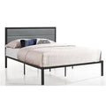 Full Size Bed Black Grey T175551