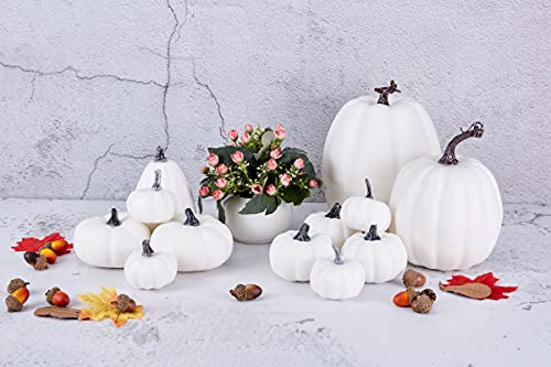 12 Pcs Assorted Sizes Artificial Pumpkins W209288