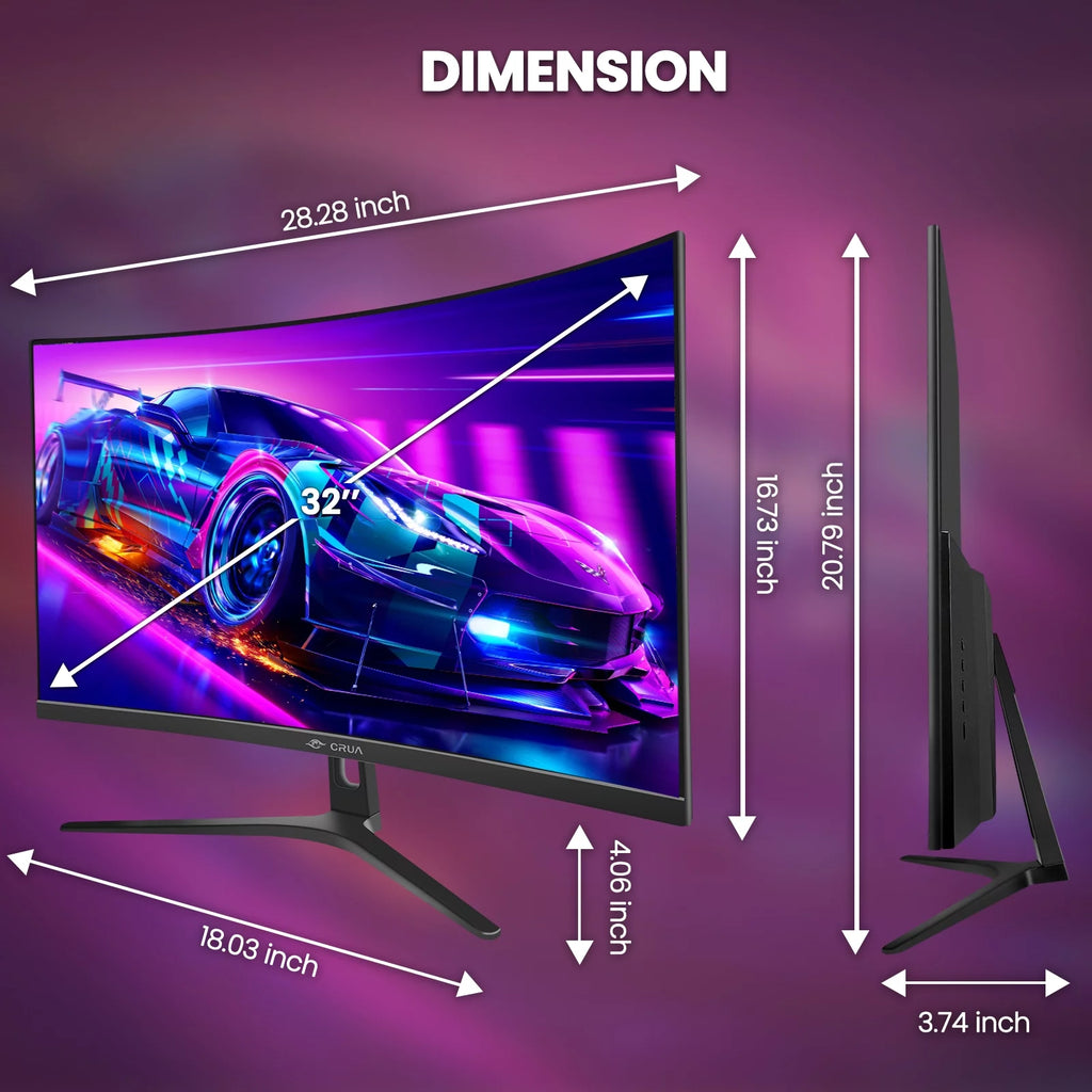 32 Curved Gaming Monitor, FHD 1080P, 165Hz, 1ms, FreeSync, Black J2260