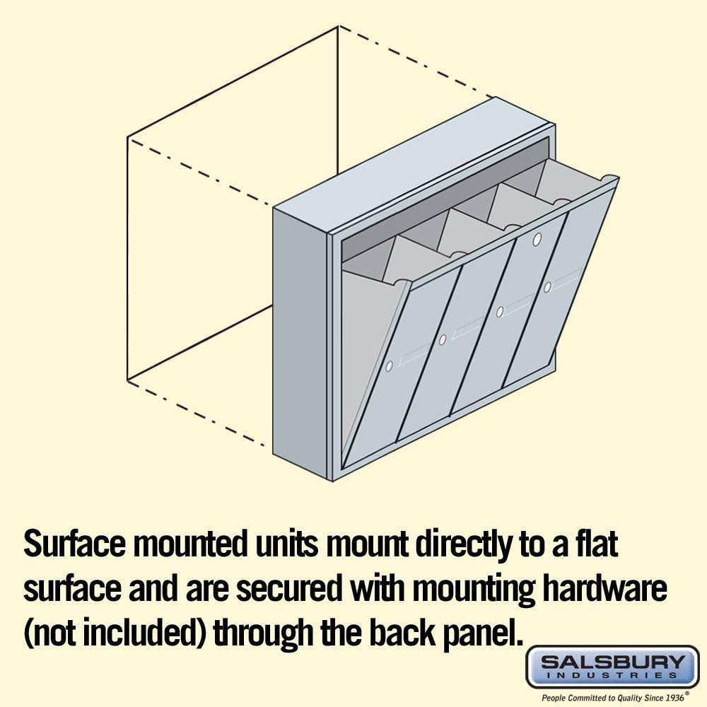 Aluminum 4 Door Vertical Mailbox M487985