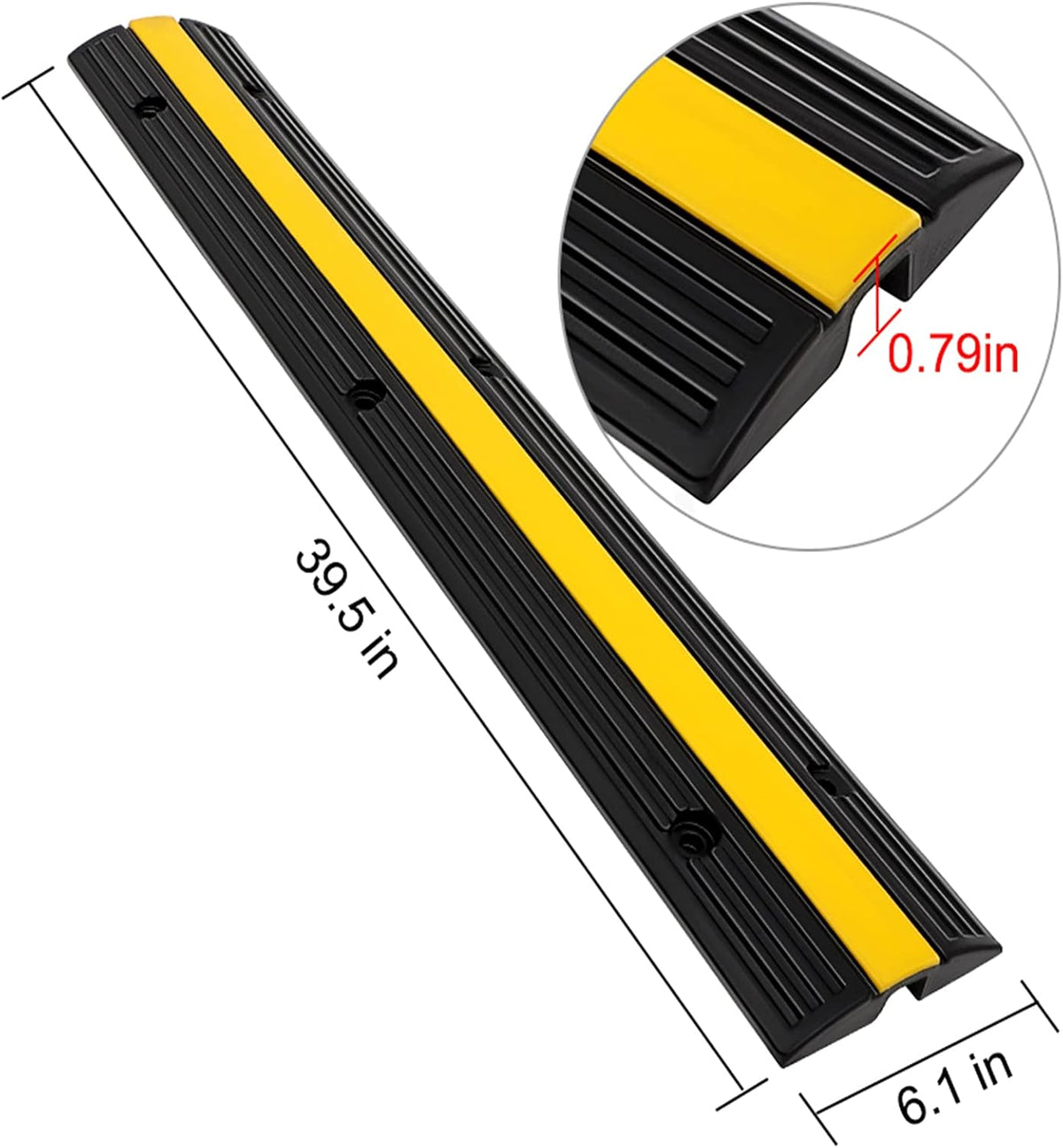 3 Pack Heavy Duty Rubber Cable Protector Ramp R265