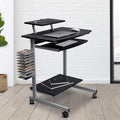 Compact Computer Cart With Storage, Graphite U55988