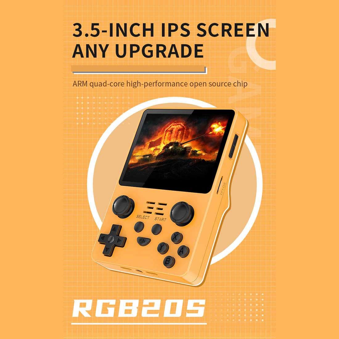 Yellow 3.5 Inch Handheld Game Console A4746