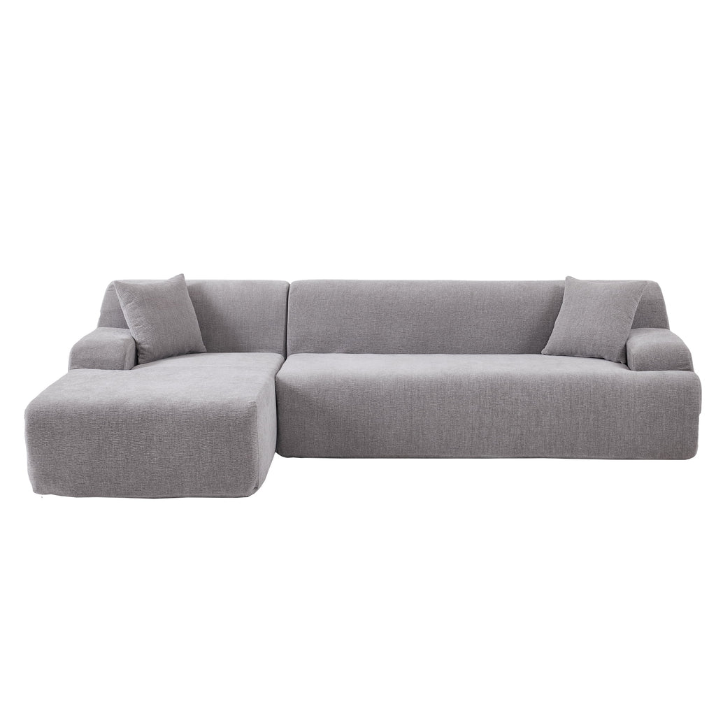 Gray L-Shape Modular Sectional Sofa L564