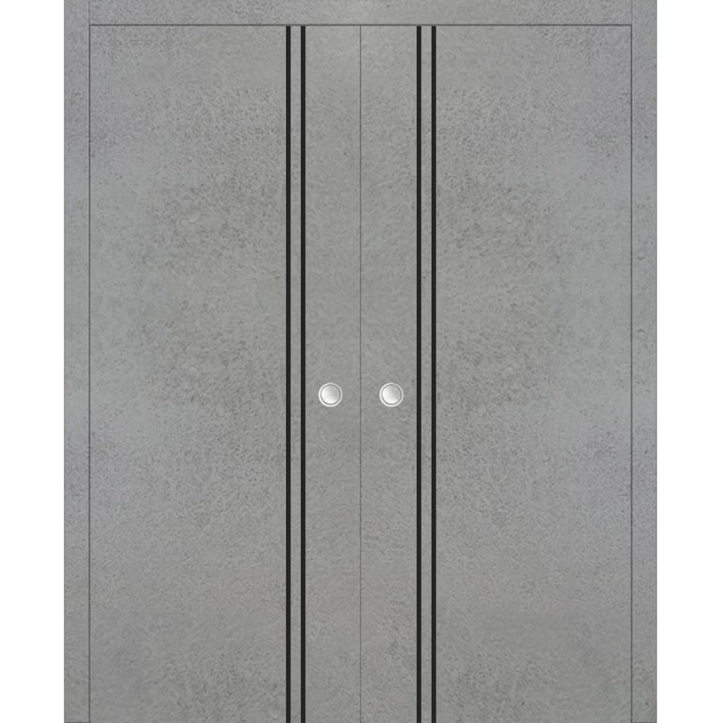 Sliding French Double Pocket Doors 48 x 84 inches Solid Wood Interior Doors B851027