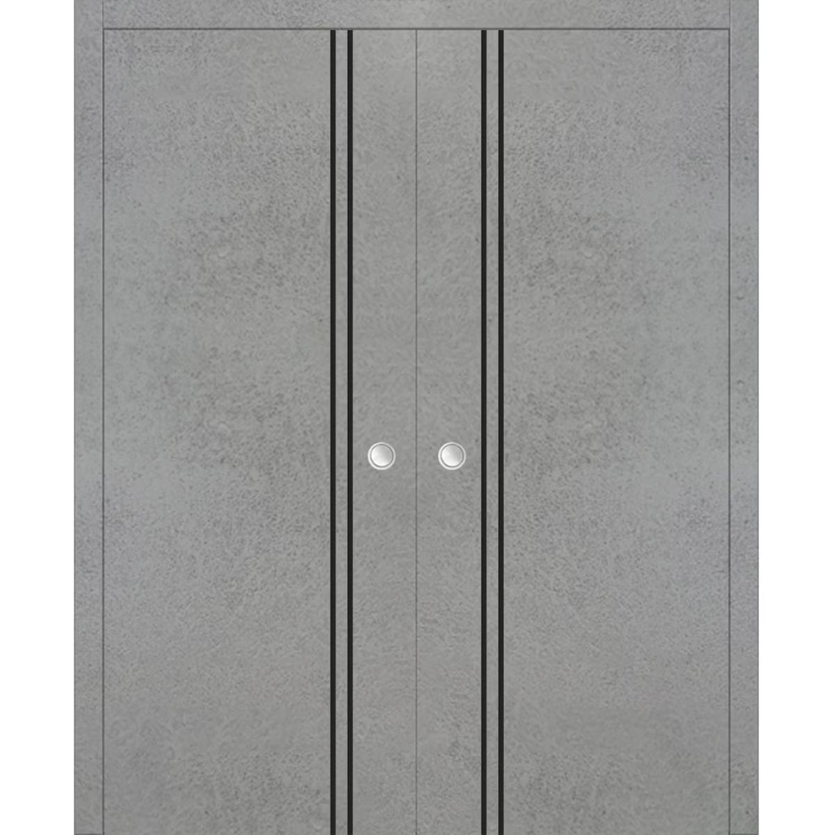 Sliding French Double Pocket Doors 48 x 84 inches Solid Wood Interior Doors B851027