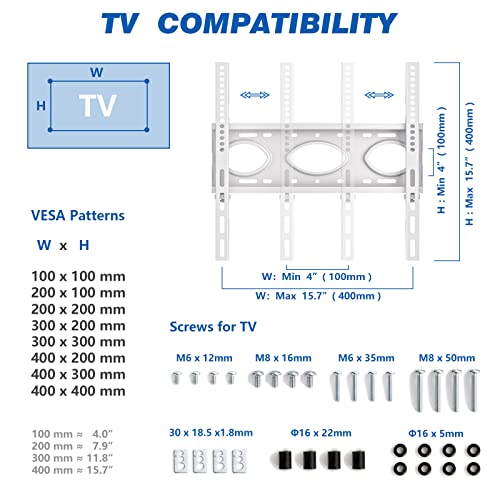 Mobile TV Cart for 23-60 Inch TVs, Height Adjustable Rolling Floor Stand with Wheels, Max VESA 400x400mm T962