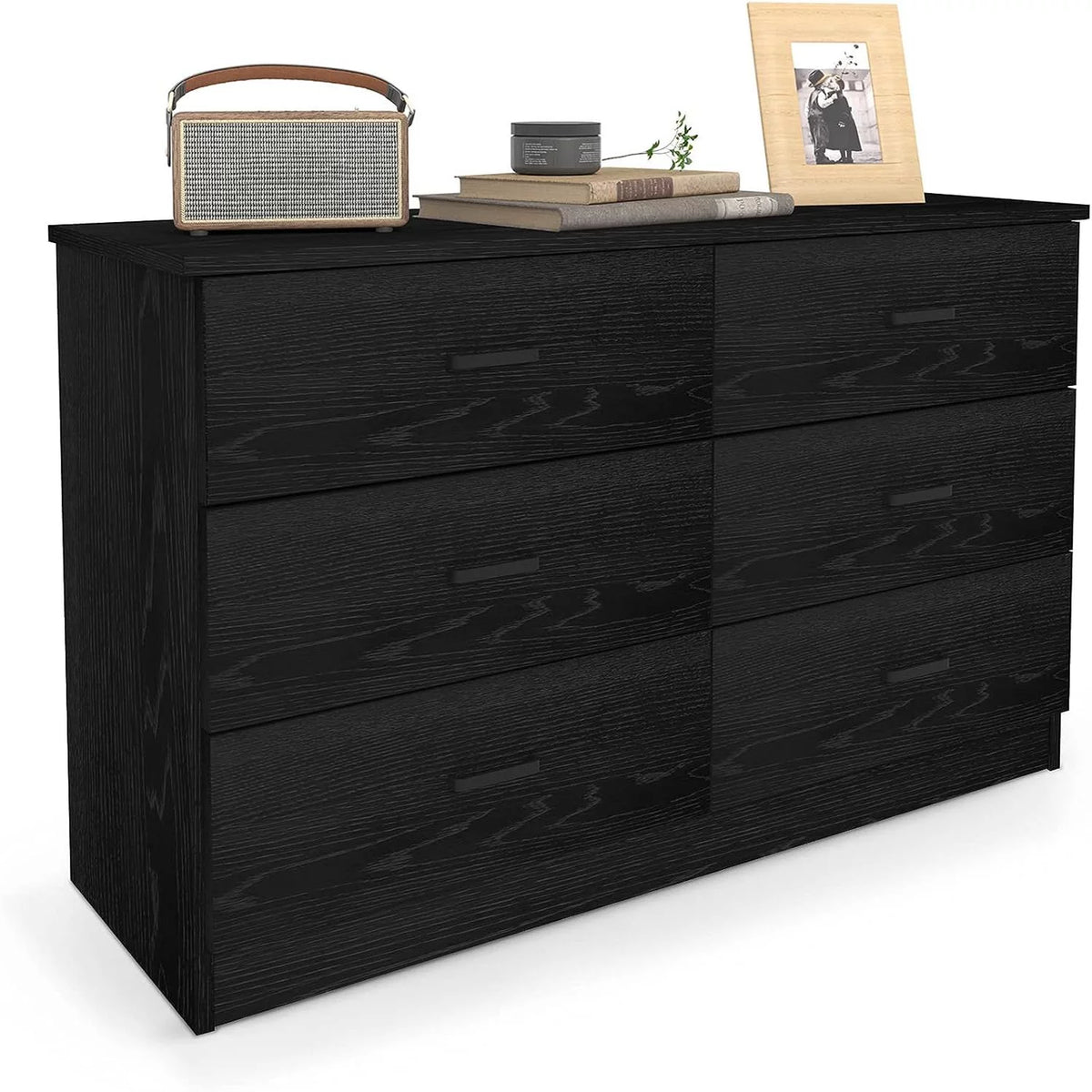 White 6 Drawer Wood Double Dresser Z3402