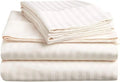 Pure Pima Cotton 4-Piece Bed Sheets Set Queen Size Sateen Weave Ivory V378