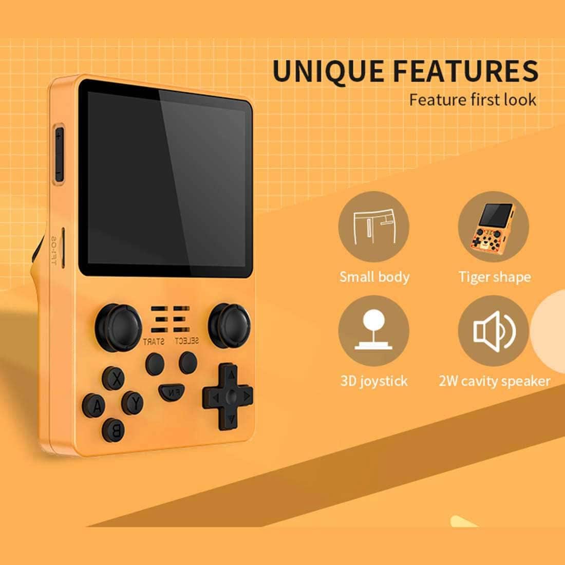 Yellow 3.5 Inch Handheld Game Console A4746