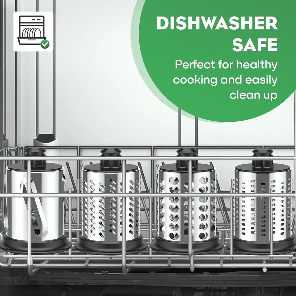Stainless Steel Slicer Shredder Attachment for KitchenAid Stand Mixer with 4 Blades W41252