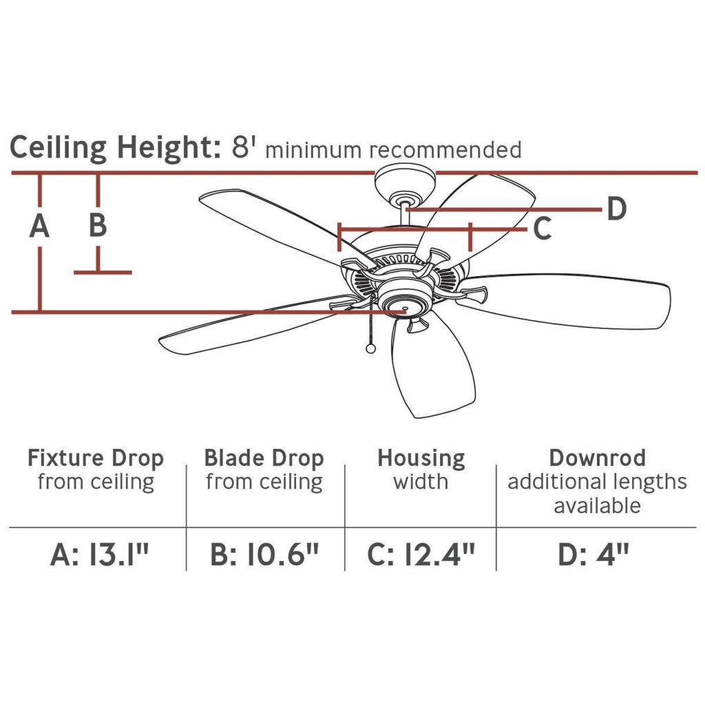 White Ceiling Fan A7058
