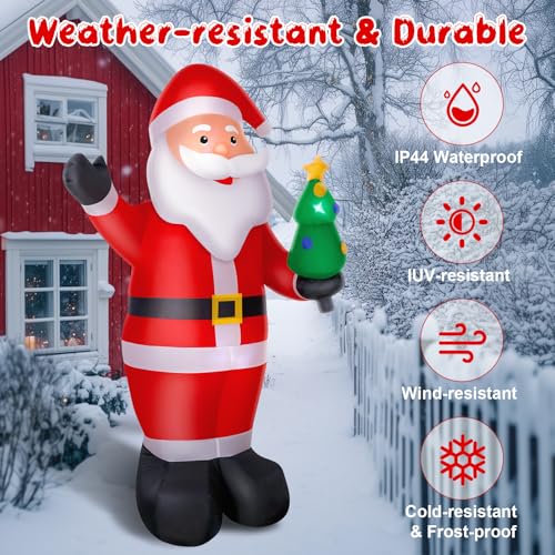 14FT Christmas Inflatable Santa Claus Outdoor Blow Up Yard Decorations with Gift Bags O29796