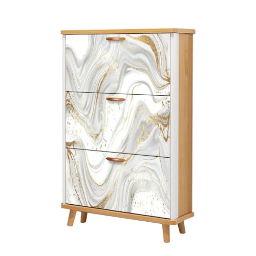 3 Flip Drawers Wooden Shoe Storage Cabinet C177026