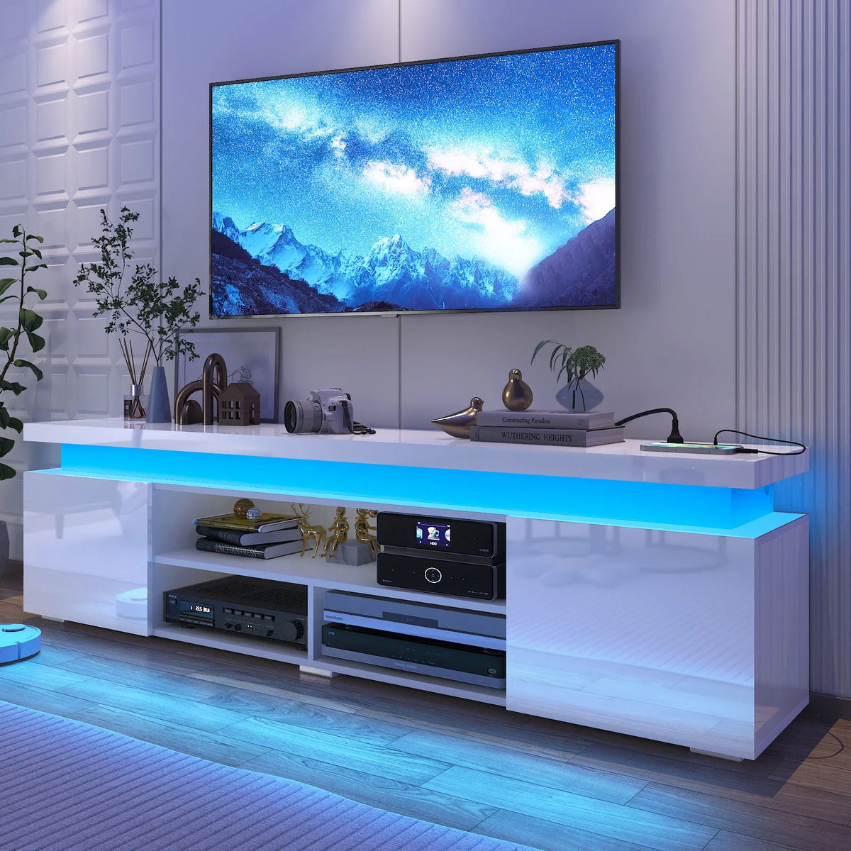 Large High Gloss LED TV Stand for up to 80 inch TVs D821