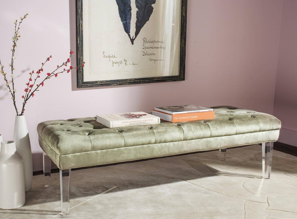 Cyan Tufted Bench Z58665