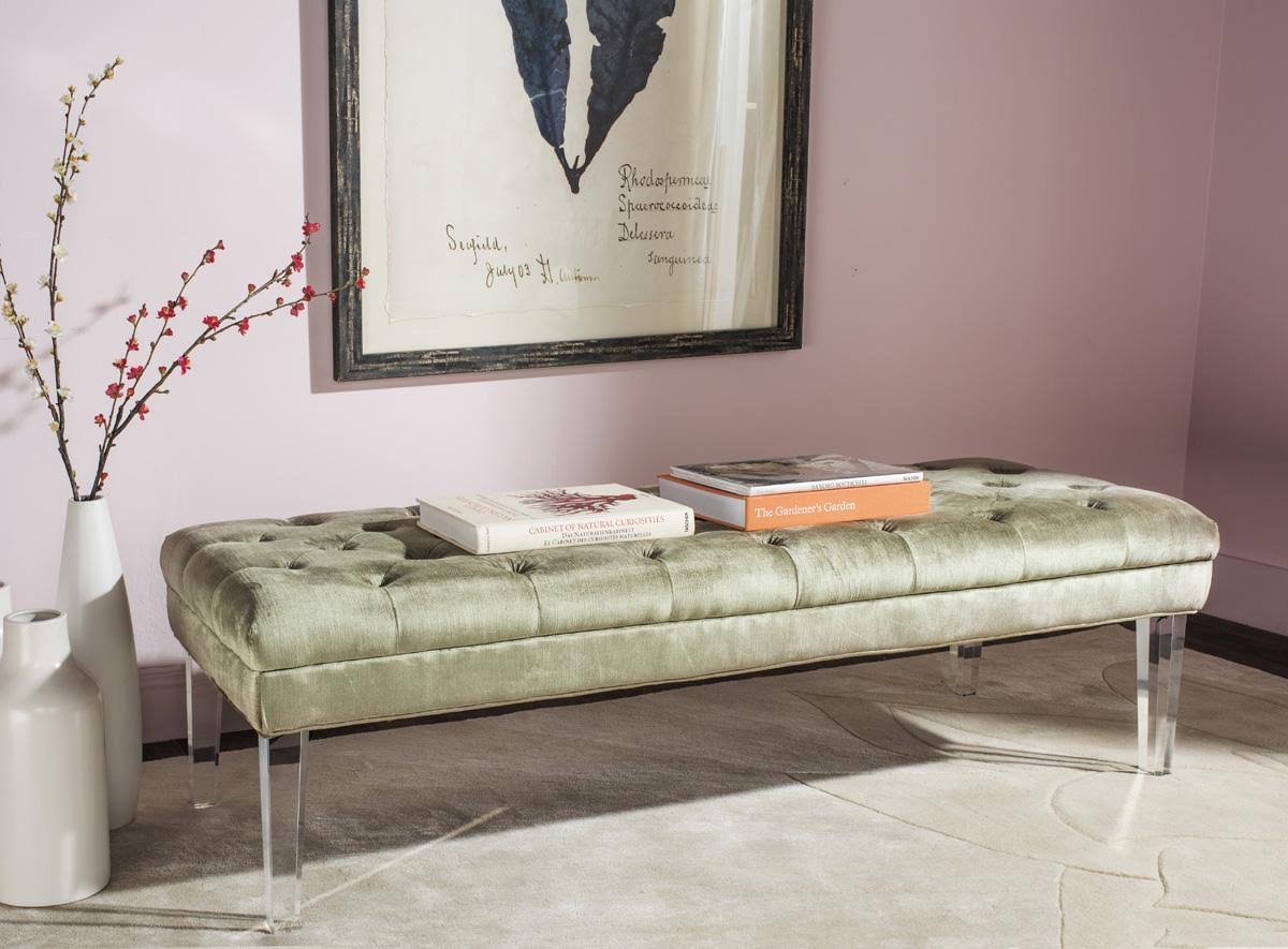 Cyan Tufted Bench Z58665