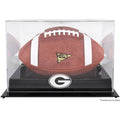Black Base Team Logo Football Display Case K7919