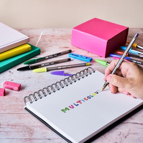 Multicolour Ballpoint Pens Wide Tip 1.6mm Pack Of 15 S568